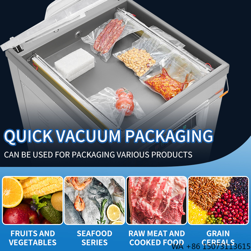 Meal Prep Kitchen - DZ-500 Vertikaler Einkammer-Lebensmittel-Vakuumierer Halbautomatische Verpackungsmaschine mit