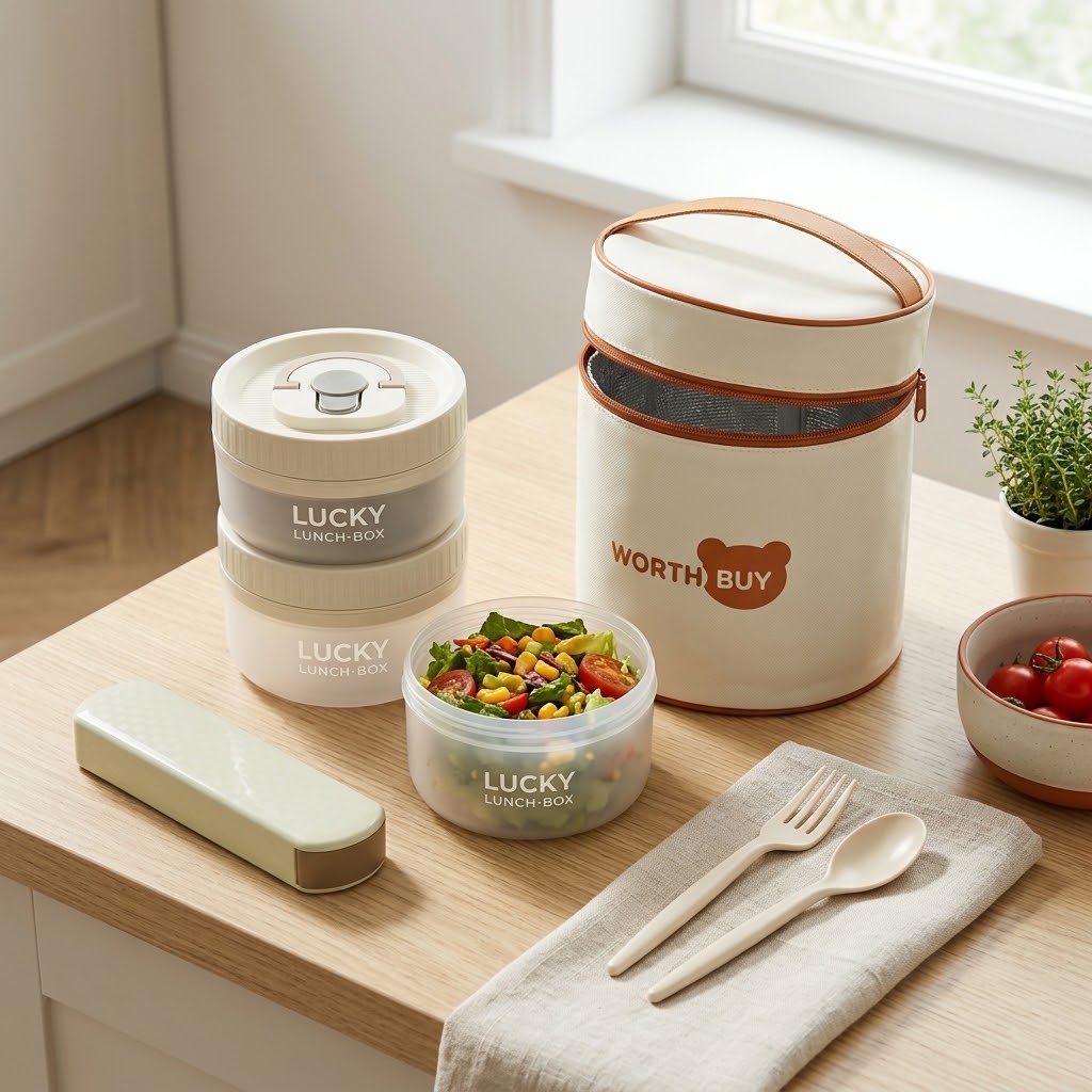 Meal Prep Or Prep Meal - Runde Bento-Box, mikrowellengeeignete Kunststoff-Lunchbox für Kinder