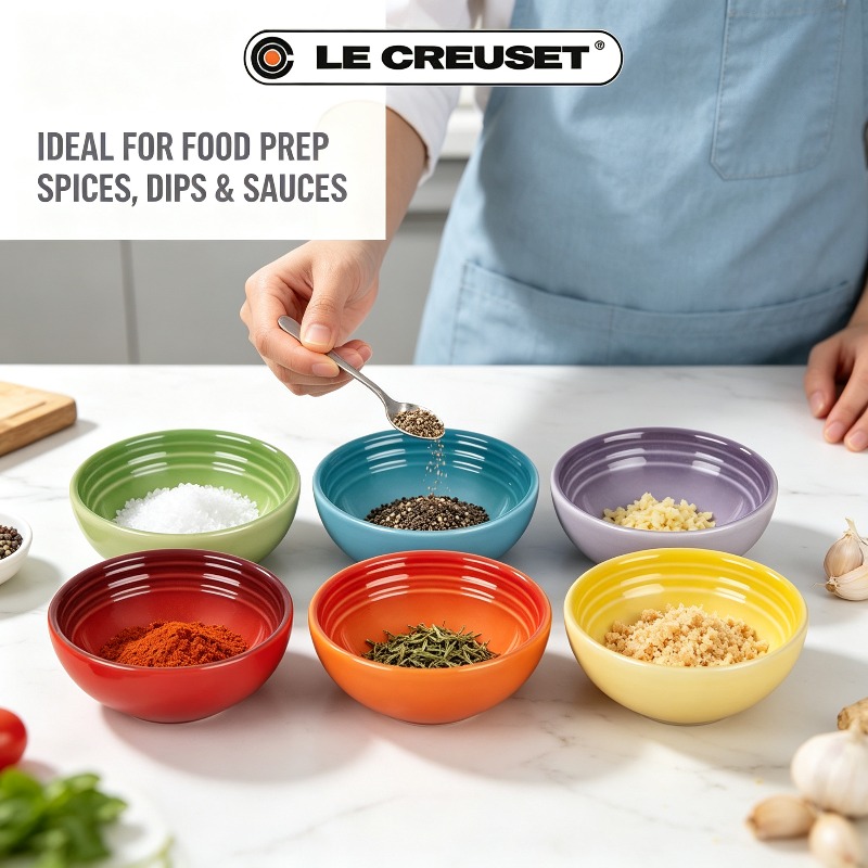 Meal Prep Kitchen - Le Creuset 6-teiliges 2oz Steinzeug-Schälchen-Set in