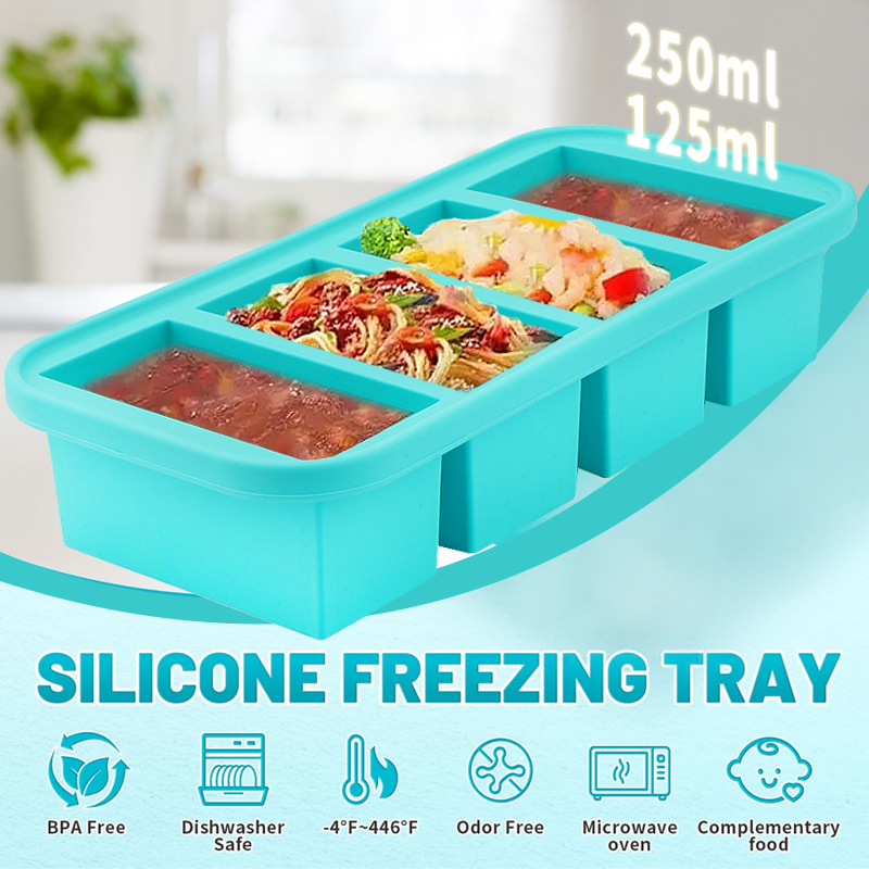 4 abgedeckte Gefrierformen aus – Meal Prep Template Bewertung und Preis