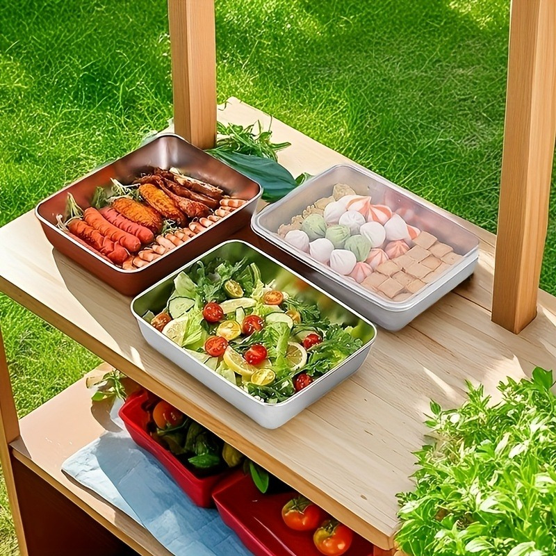 4-teiliges Edelstahl-Lebensmit – Meal Prep Kitchen Bewertung und Preis
