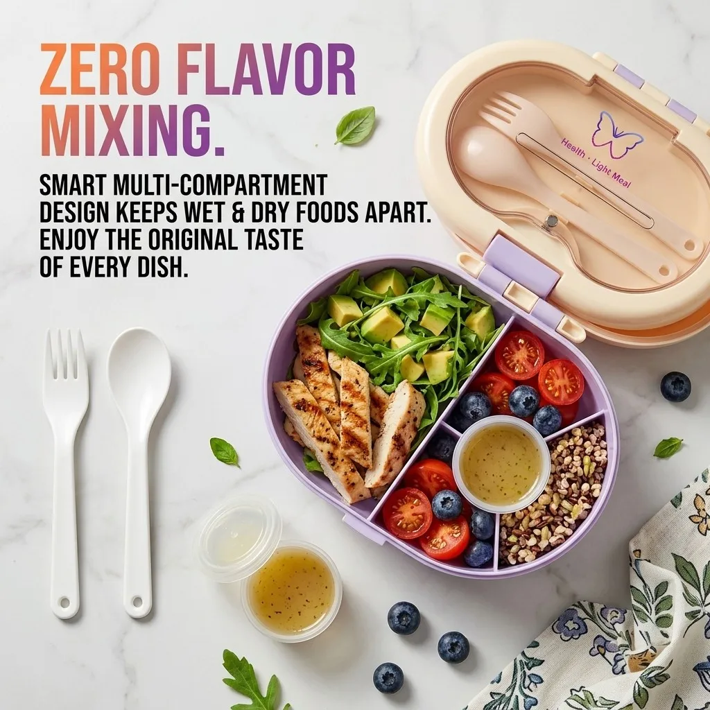 Geteilte Bento-Box aus Kunstst – Meal Prep Or Prep Meal Bewertung und Preis